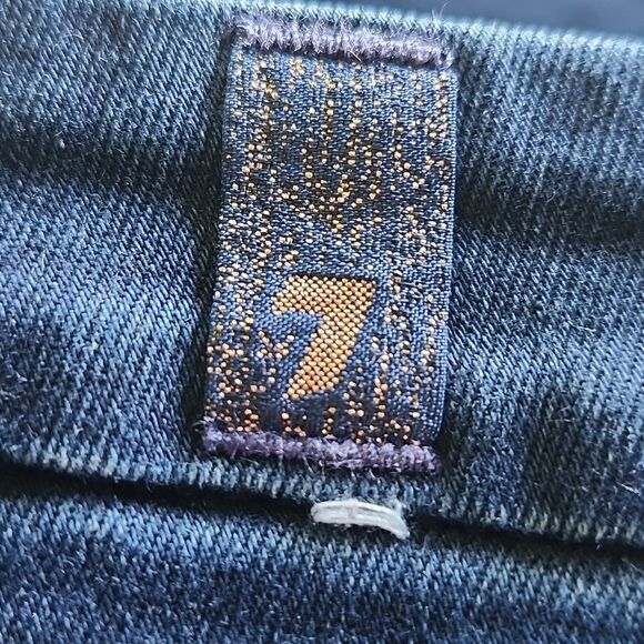 7 For All Mankind "A Pocket" Flare Leg Dark Blue Wash 90% Cotton Jeans, 25 - Picture 7 of 11